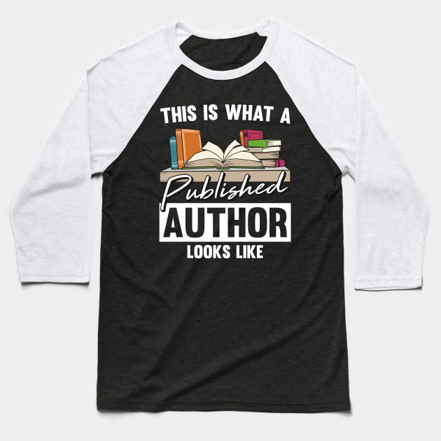 Story in my Head  Author Quote and Writers Gifts Writing Baseball T-Shirt by Riffize